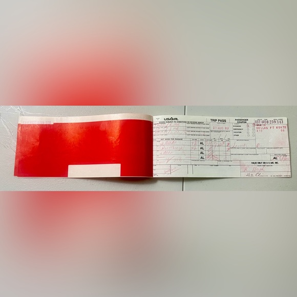 Vintage USAir Travel Passes Luggage Tag Ticket Jackets - Picture 6 of 13